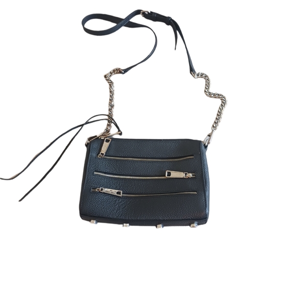 Rebecca Minkoff Pebbled Leather Chain Crossbody Bag - Picture 3 of 14